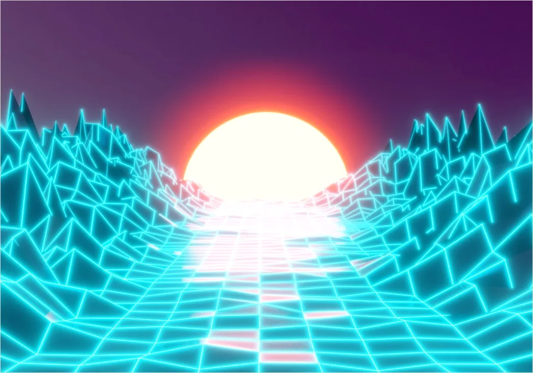 Detail Retro Sunset Synthwave Wallpaper Number 4