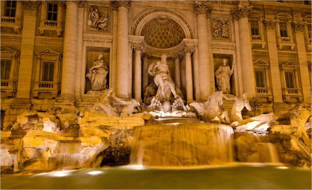 Detail Rome Piazza Fountain Golden Hour Number 16