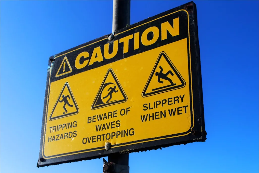 Detail Severe Weather Warning Sign Close Up Number 2