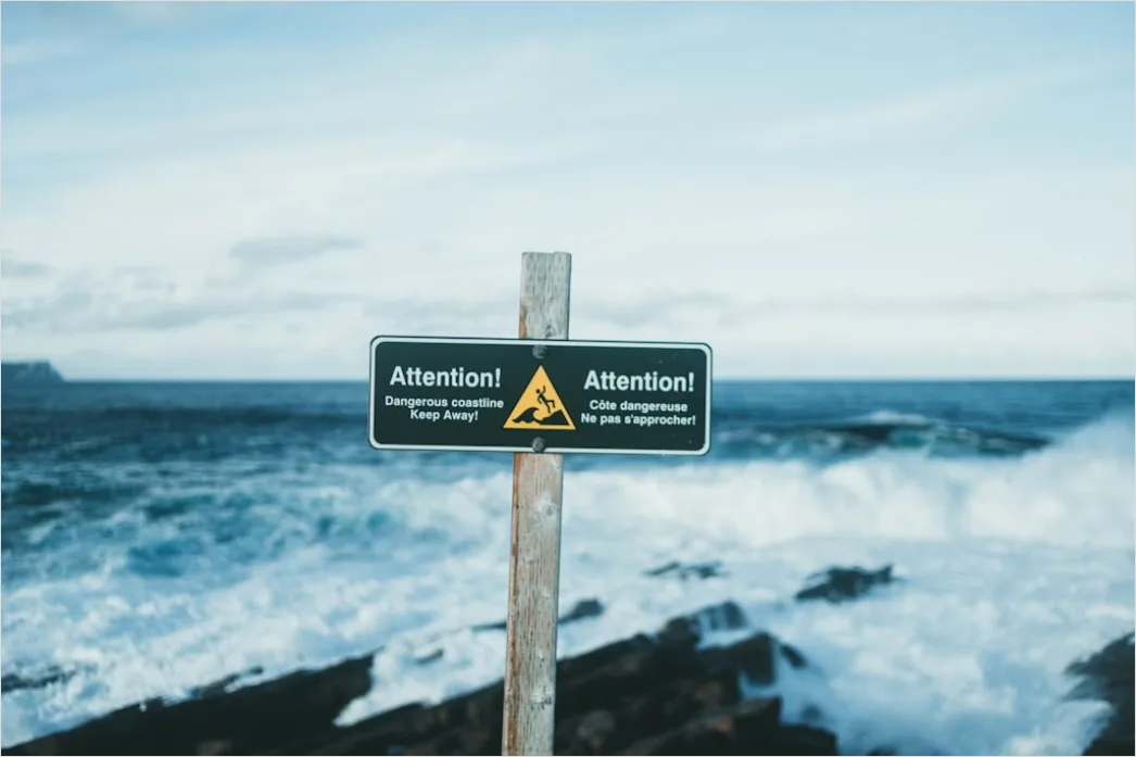 Detail Severe Weather Warning Sign Close Up Number 13