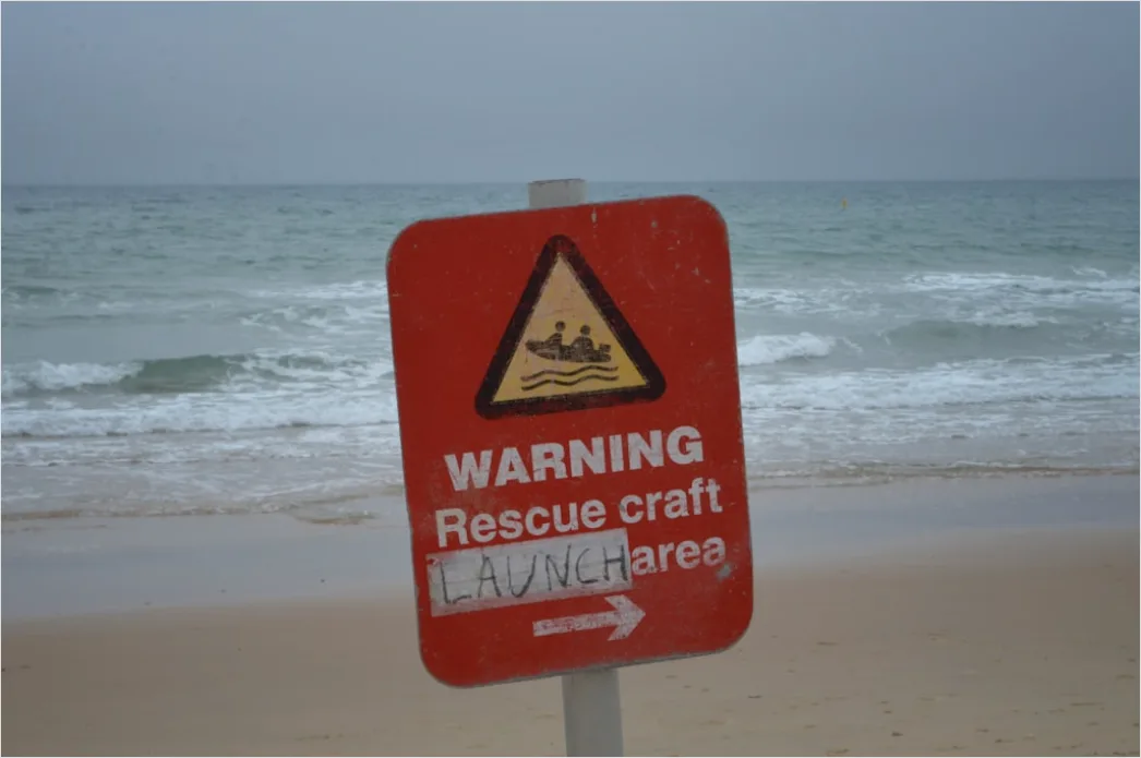 Detail Severe Weather Warning Sign Close Up Number 14