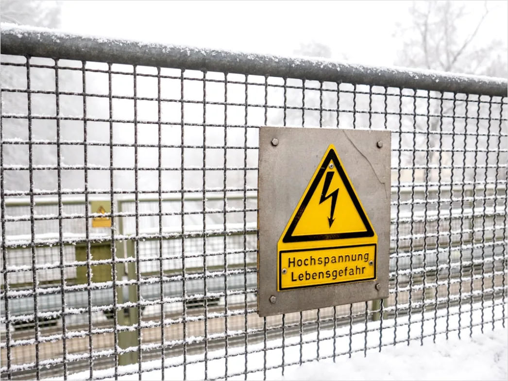 Detail Severe Weather Warning Sign Close Up Number 16