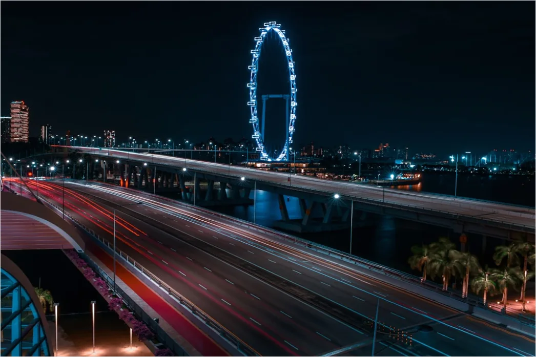 Detail Singapore Marina Bay Skyline Night Number 12