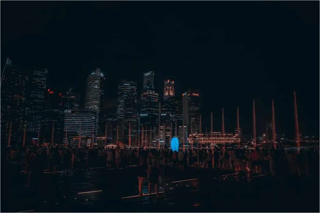 Detail Singapore Marina Bay Skyline Night Number 13