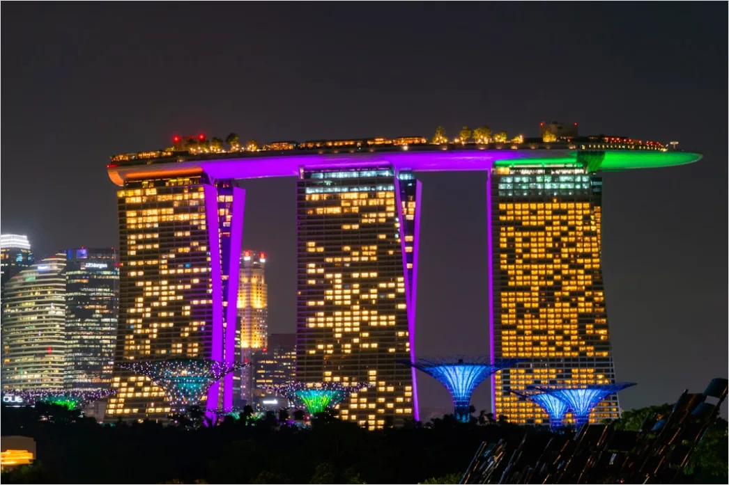 Detail Singapore Marina Bay Skyline Night Number 14