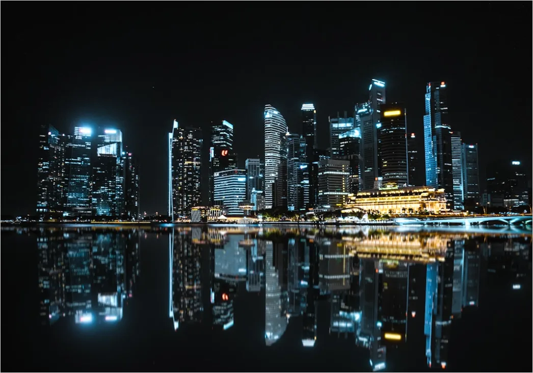 Detail Singapore Marina Bay Skyline Night Number 3