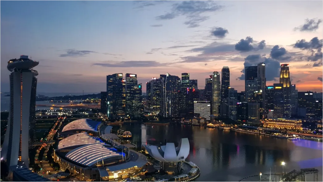 Detail Singapore Marina Bay Skyline Night Number 6