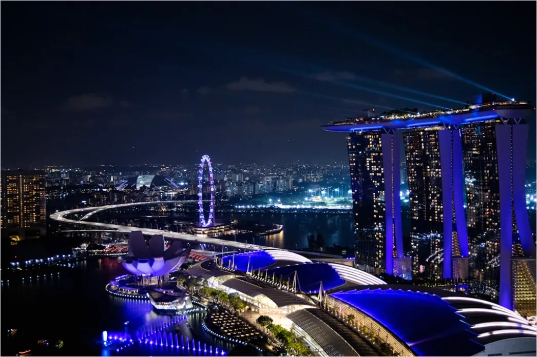 Detail Singapore Marina Bay Skyline Night Number 7