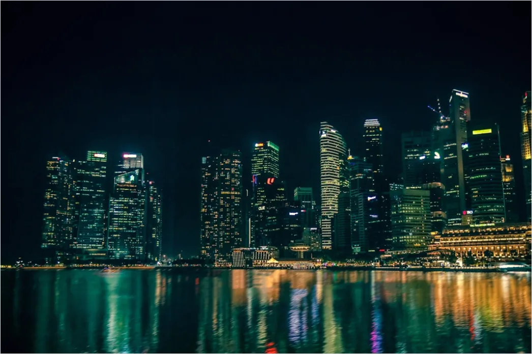 Detail Singapore Marina Bay Skyline Night Number 8