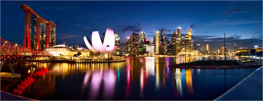 Detail Singapore Marina Bay Skyline Night Number 9