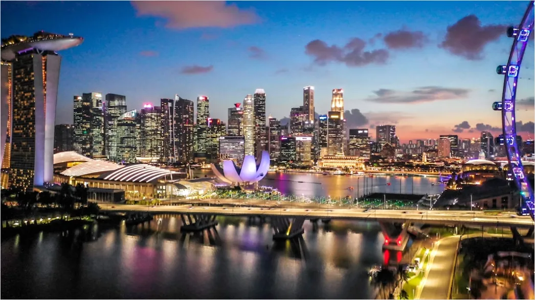 Detail Singapore Marina Bay Skyline Night Number 10