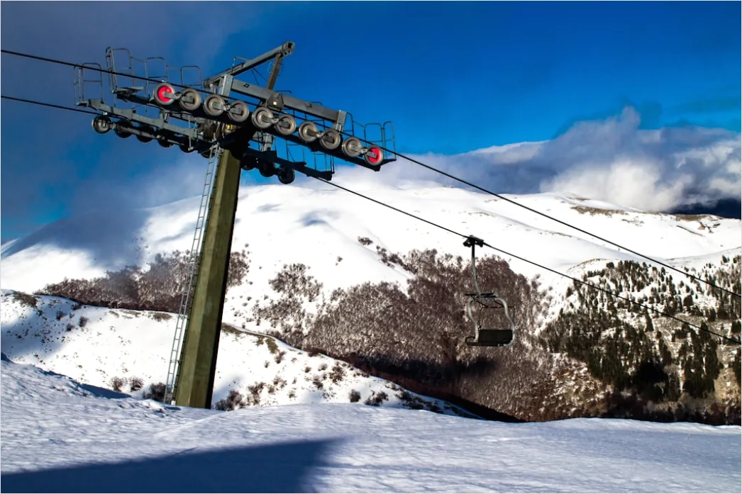 Ski Resort Snowfall Chairlift Scene C790