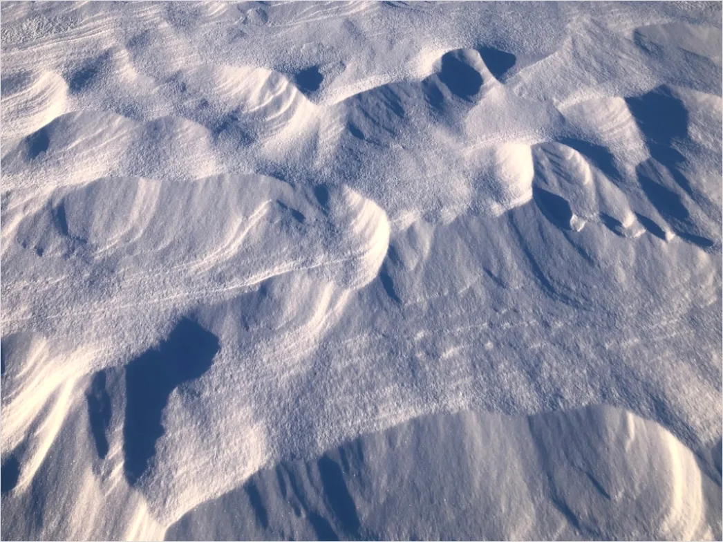 Detail Snow Drift Patterns Windblown Texture Number 2
