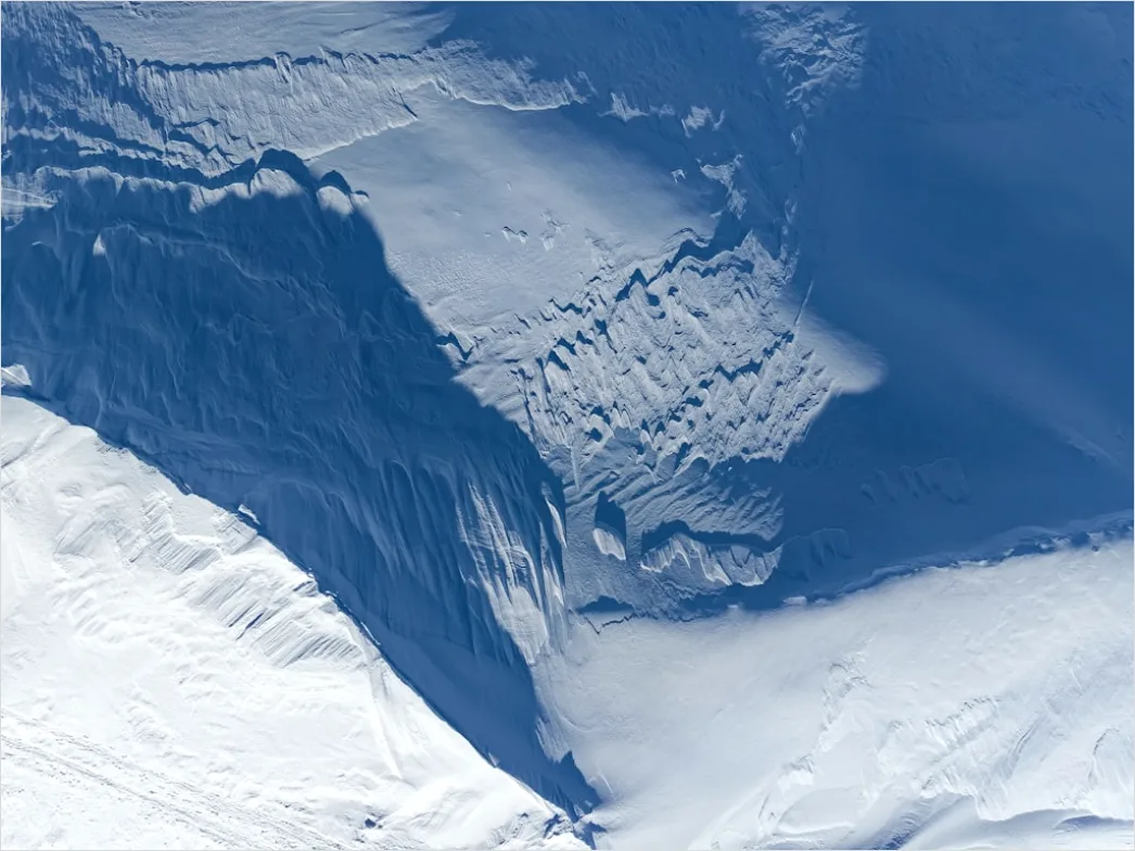 Detail Snow Drift Patterns Windblown Texture Number 3