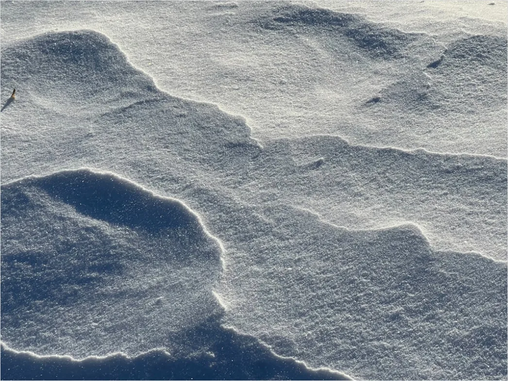 Detail Snow Drift Patterns Windblown Texture Number 7