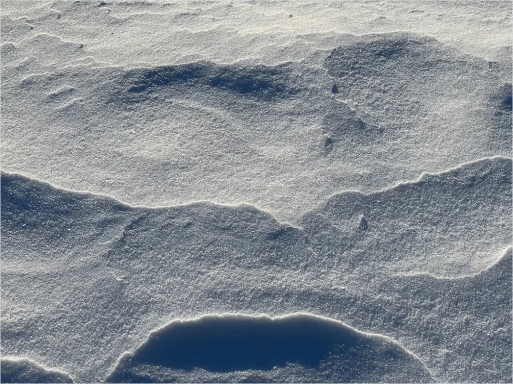 Detail Snow Drift Patterns Windblown Texture Number 9