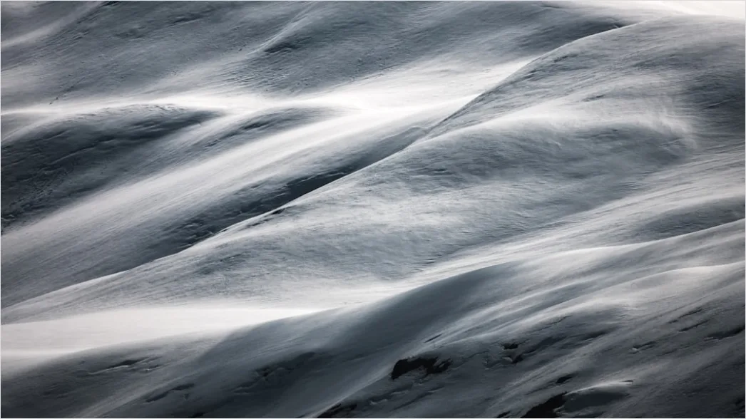 Detail Snow Drift Patterns Windblown Texture Number 10
