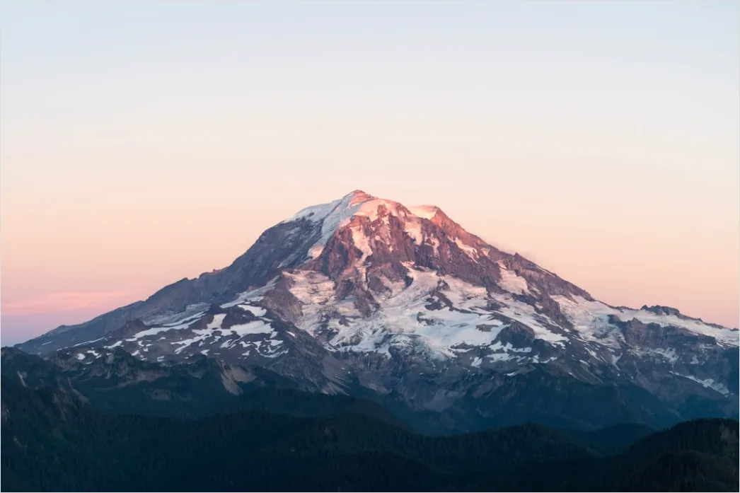 Detail Snowy Mountain Peak Sunrise View Number 7