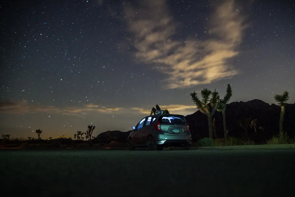 Detail Star Trails Desert Campsite Night Number 4