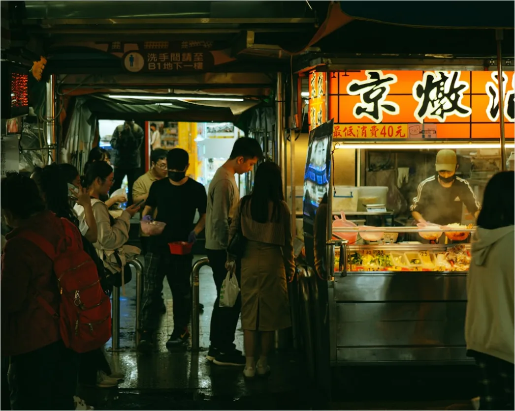 Detail Street Food Stall Night Market Scene Number 13