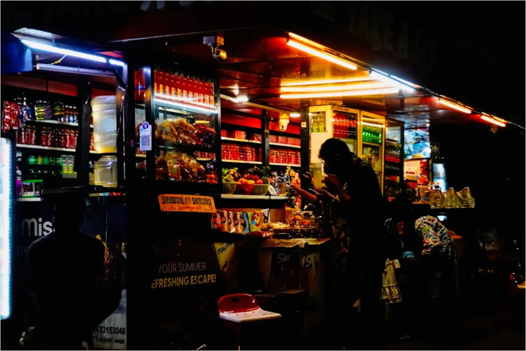 Detail Street Food Stall Night Market Scene Number 9