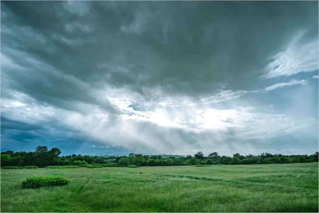 Detail Summer Thunderstorm Dramatic Sky Field Number 13