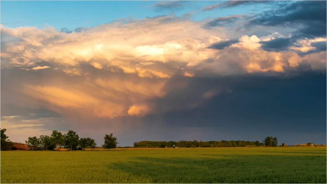 Detail Summer Thunderstorm Dramatic Sky Field Number 14