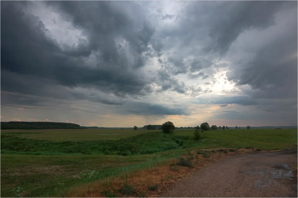 Detail Summer Thunderstorm Dramatic Sky Field Number 15