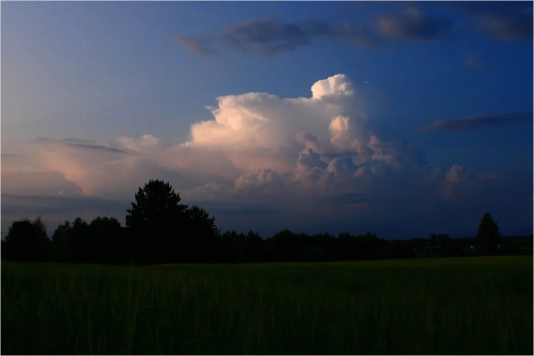 Detail Summer Thunderstorm Dramatic Sky Field Number 16