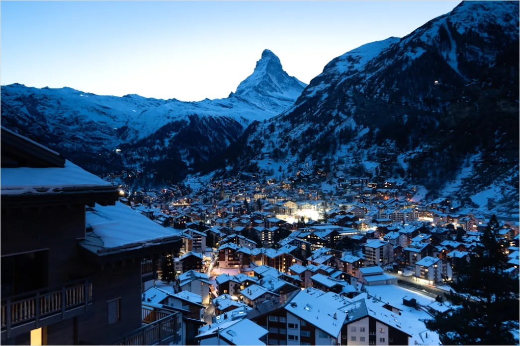 Detail Switzerland Alpine Village Mountain View Number 4