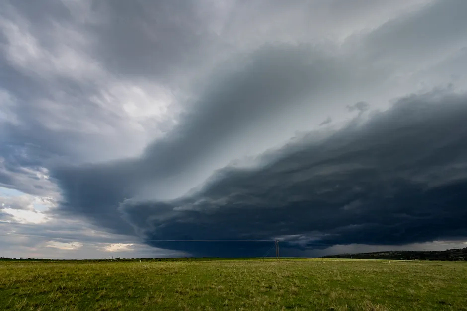 Detail Thunderstorm Approaching Dark Cloud Wall Number 17
