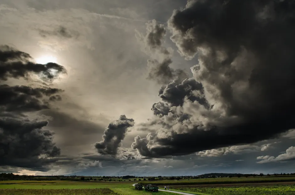Detail Thunderstorm Approaching Dark Cloud Wall Number 6