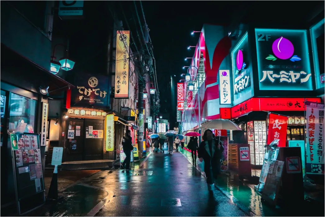 Detail Tokyo Neon Alley Night Scene Number 14