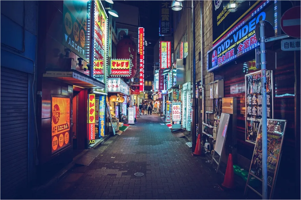 Detail Tokyo Neon Alley Night Scene Number 15