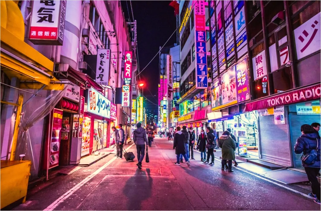 Detail Tokyo Neon Alley Night Scene Number 3