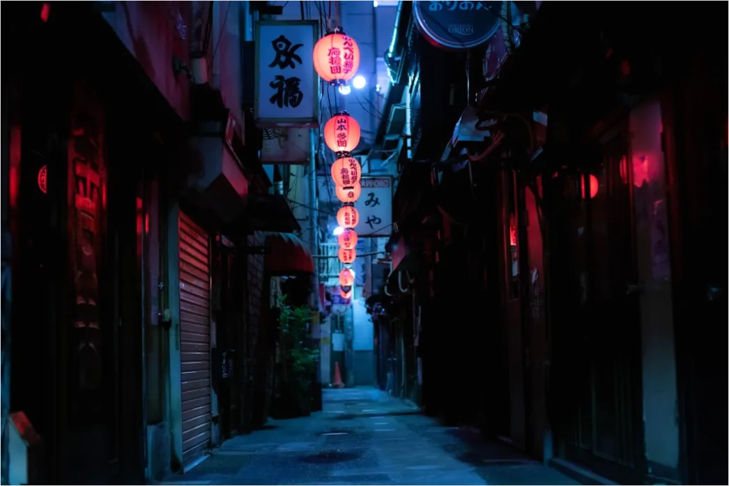 Detail Tokyo Neon Alley Night Scene Number 7