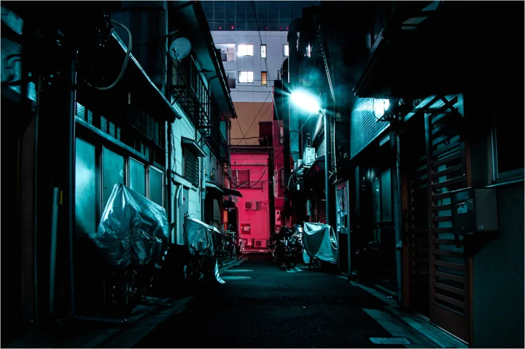 Detail Tokyo Neon Alley Night Scene Number 9