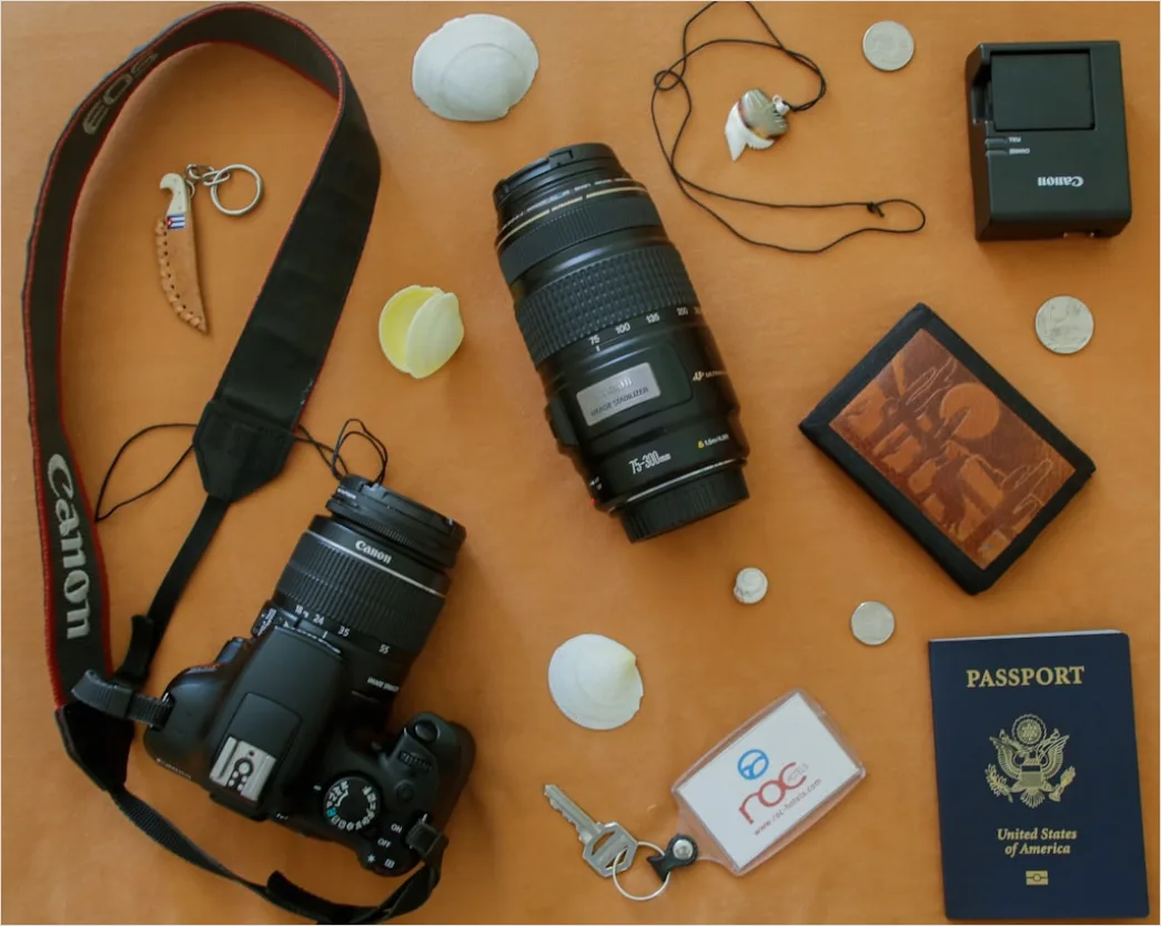 Detail Travel Flat Lay Camera Passport Number 11