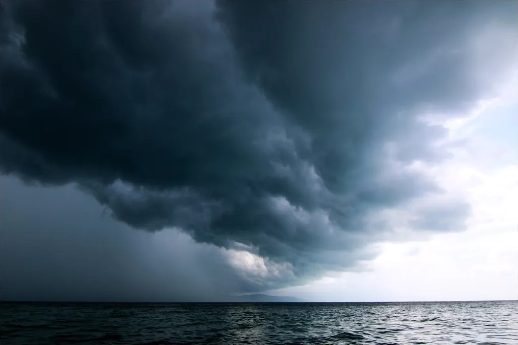 Tropical Storm Clouds Over Ocean Aa63