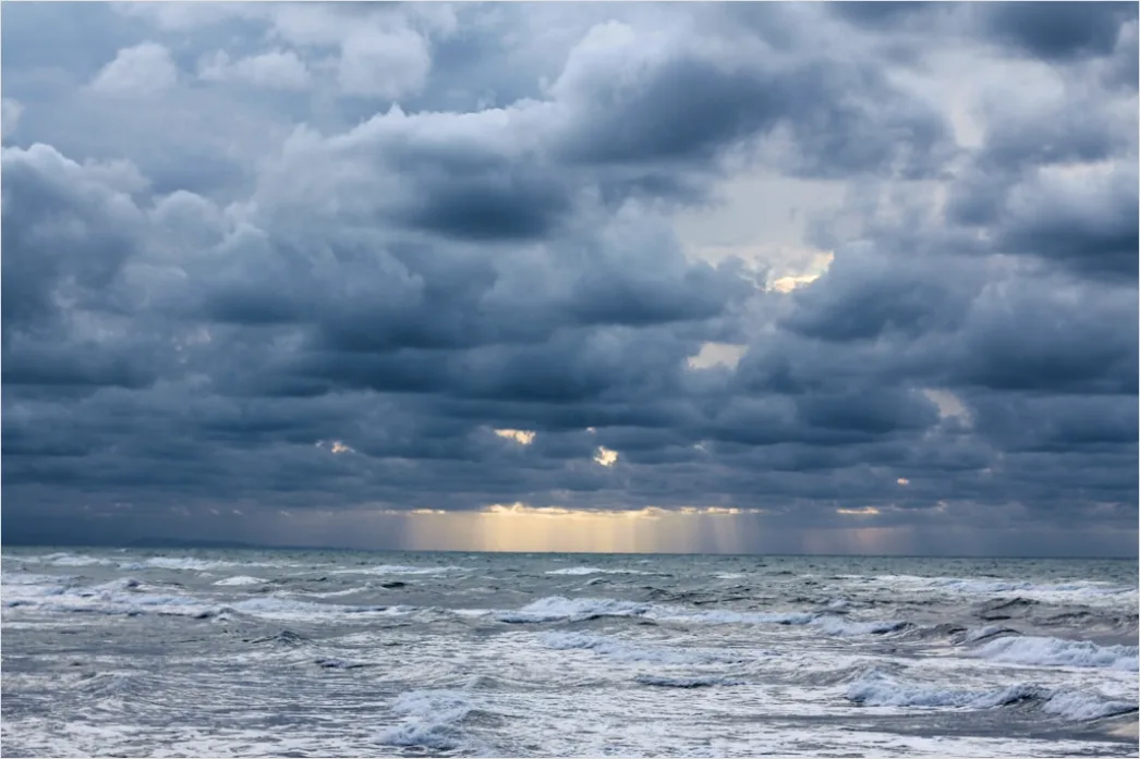 Detail Tropical Storm Clouds Over Ocean Number 2