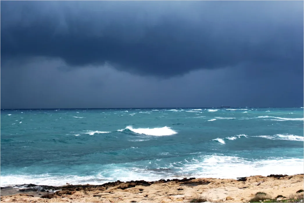 Detail Tropical Storm Clouds Over Ocean Number 12