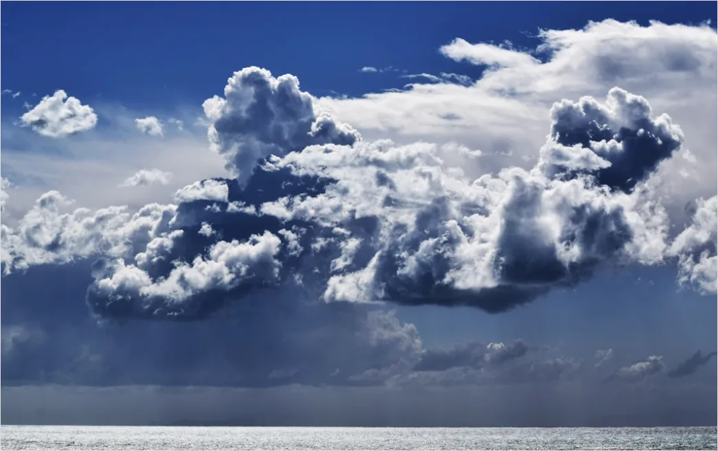 Detail Tropical Storm Clouds Over Ocean Number 13