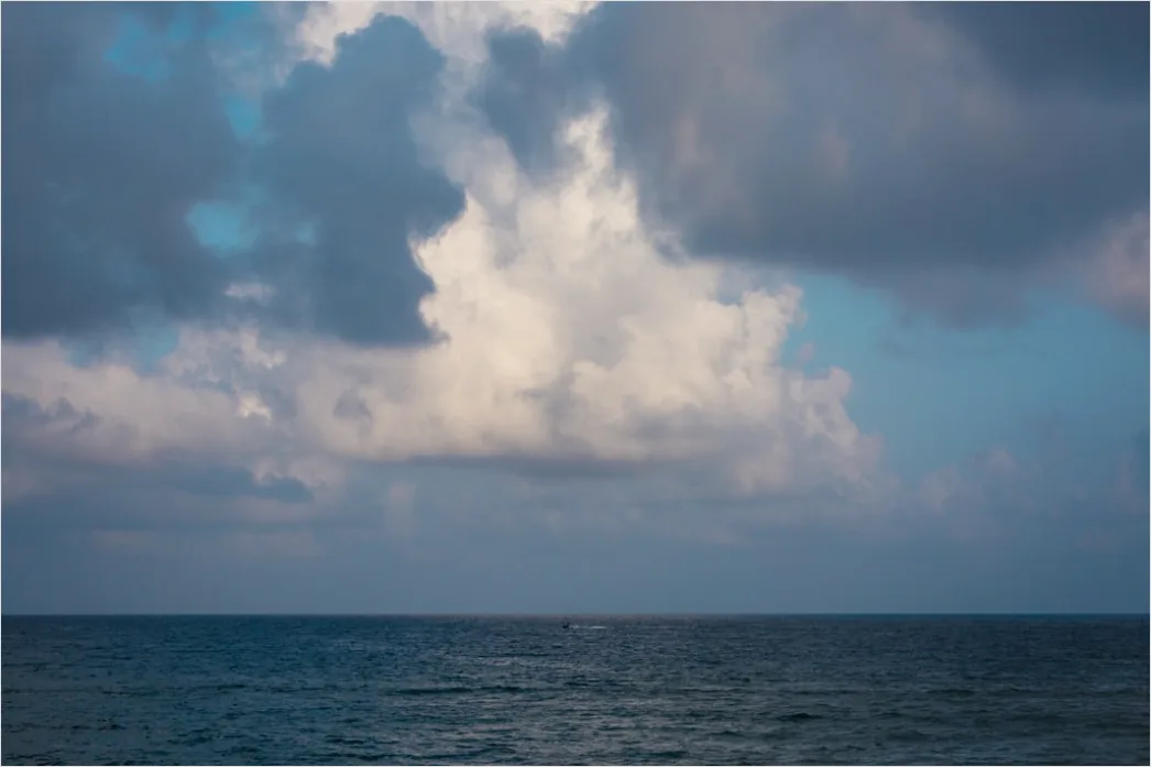 Detail Tropical Storm Clouds Over Ocean Number 15