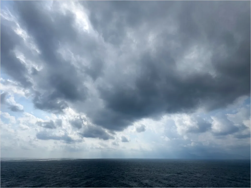 Detail Tropical Storm Clouds Over Ocean Number 16
