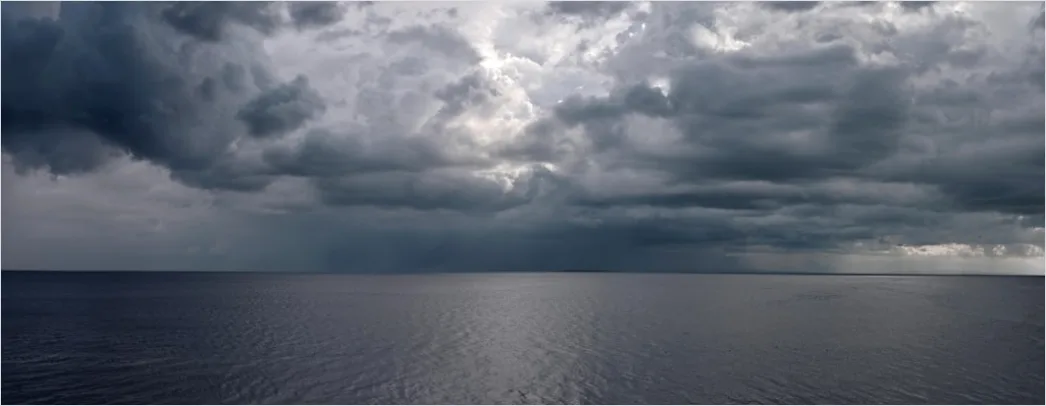 Detail Tropical Storm Clouds Over Ocean Number 17