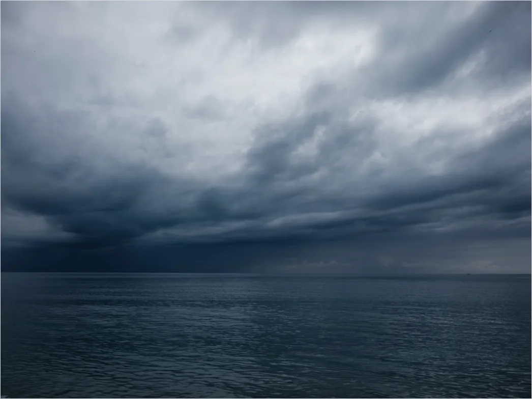 Detail Tropical Storm Clouds Over Ocean Number 19