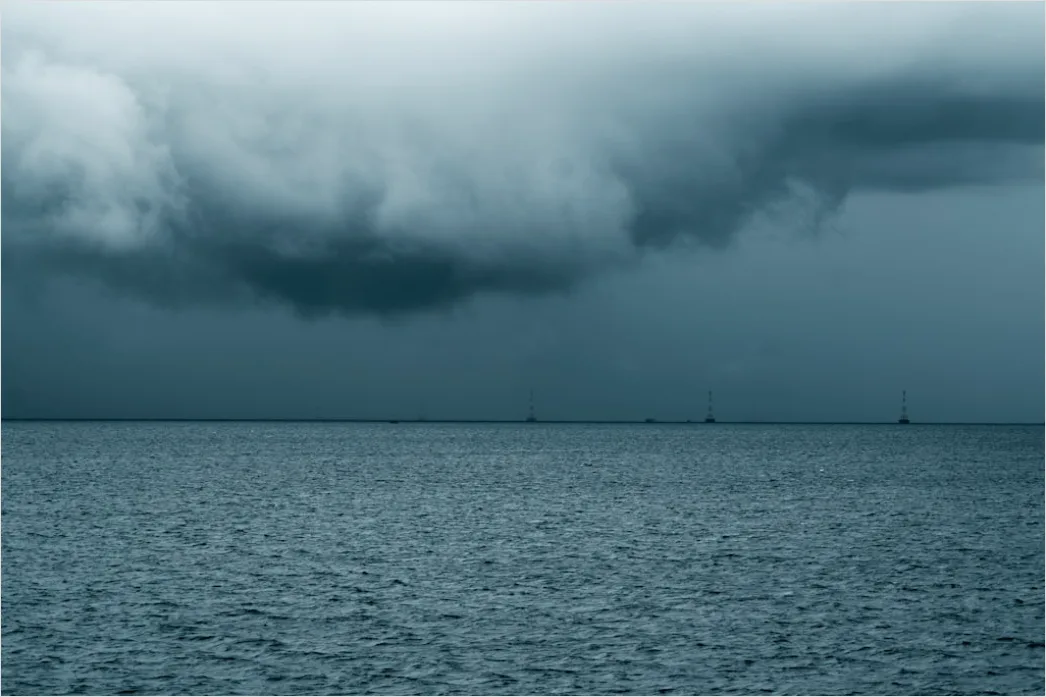 Detail Tropical Storm Clouds Over Ocean Number 4