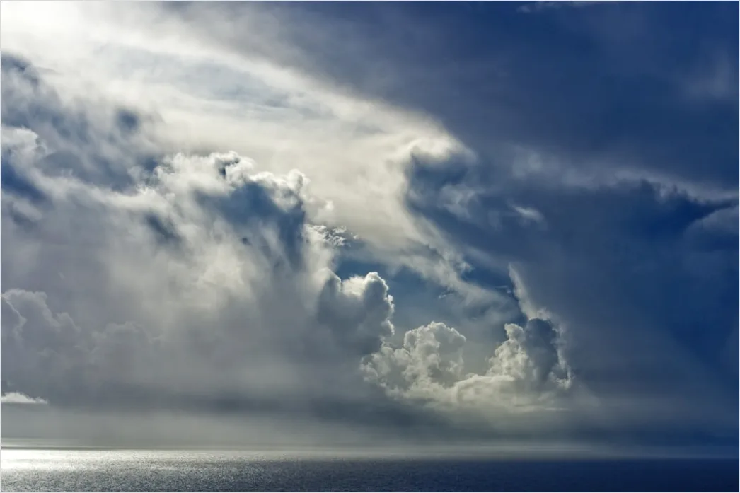 Detail Tropical Storm Clouds Over Ocean Number 5