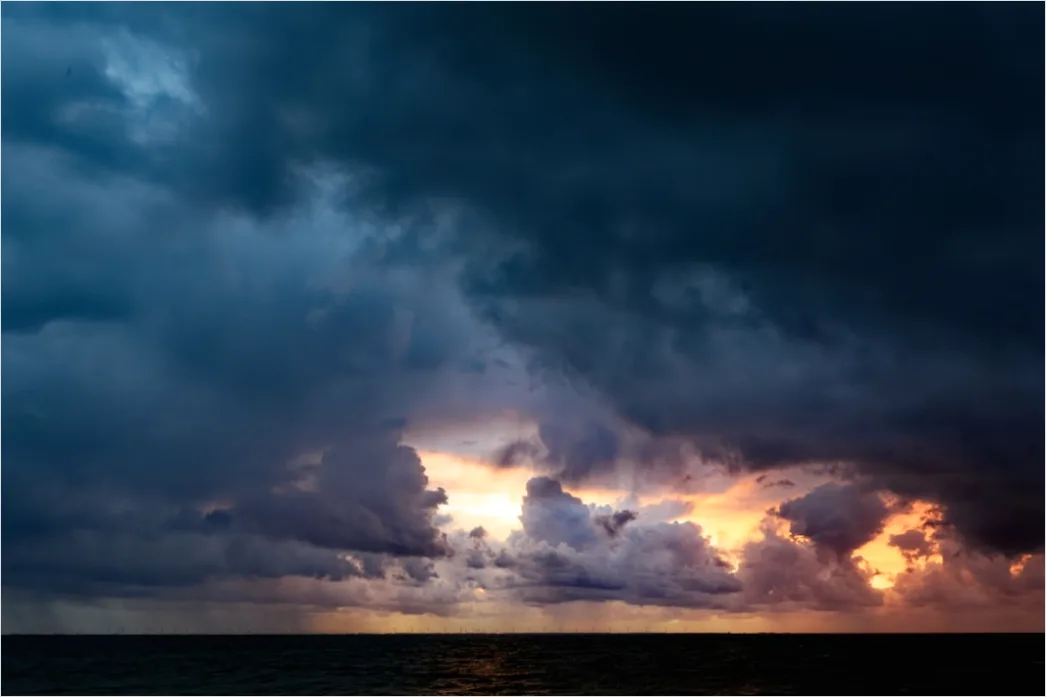 Detail Tropical Storm Clouds Over Ocean Number 6