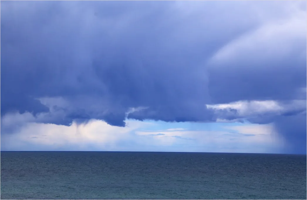 Detail Tropical Storm Clouds Over Ocean Number 7